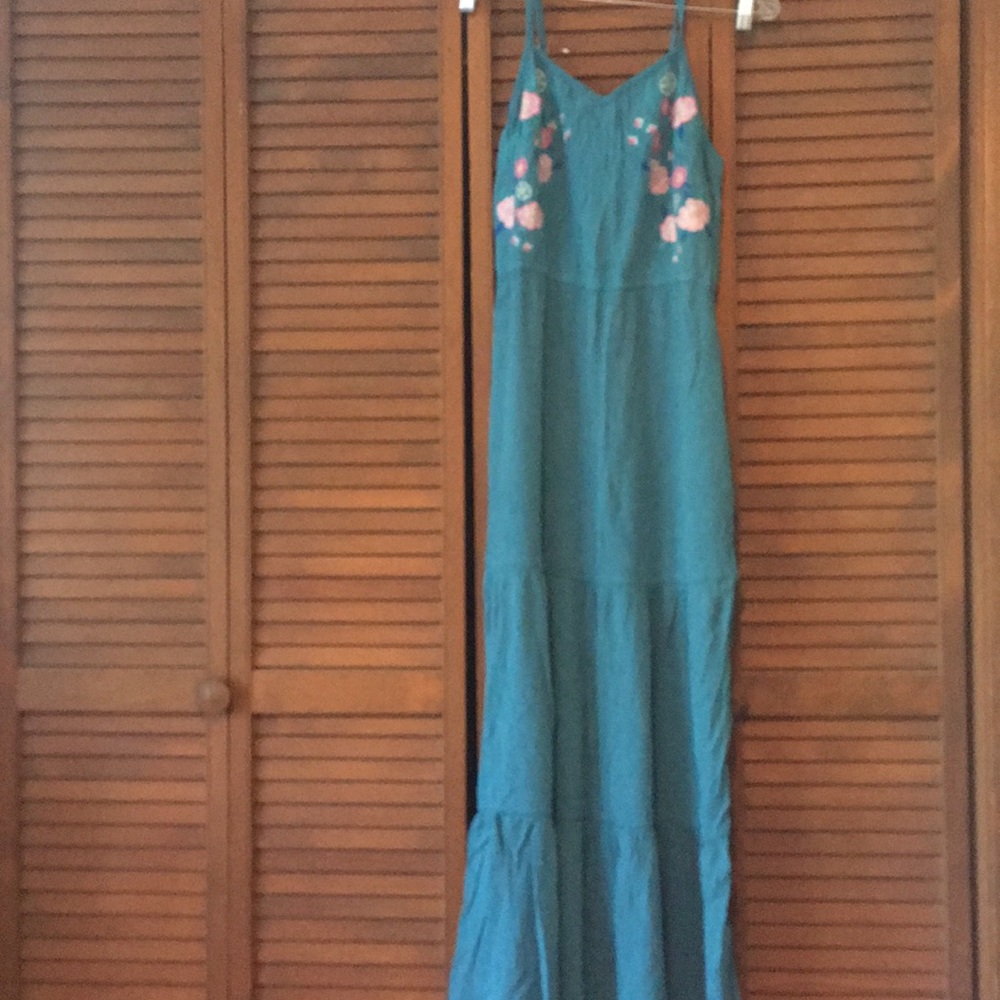 Never worn blue/floral Boho dress